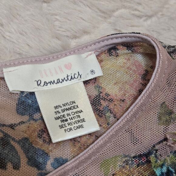 Urban Romantics Pink Floral Ruffle Dress, Size Medium - Picture 2 of 5